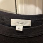 ALC Frank A.L.C. Black Cassandra Puff Balloon Taffeta Short Sleeve Tee Shirt xs black Photo 3