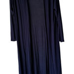 Invoire Cardigan Womens Large Long Lightweight Open Front Duster Sweater Blue Photo 0