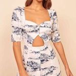 Reformation  0 Clay Toile Linen Cut Out Mini Dress 0 Photo 1