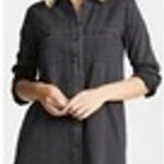 Madewell  Black Denim Shirtdress Size XS Colton Wash Gray Pockets Button Down Photo 0