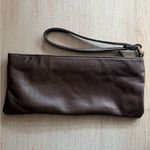 Arden B Y2K Embroidered Beaded Leather Wristlet Clutch Floral Brown Cocktail Bag Photo 4