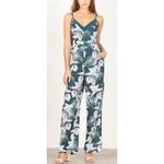 Adelyn Rae ‎ Nissa Floral Jumpsuit Women Size Small Green Tropical Floral Romper Photo 1