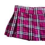 Rene Rofe School Girl Mini Micro Skirt Low Rise Plaid Y2K Grunge Size Small Pink Photo 1
