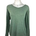Unbranded Green Round Neck Pullover Simple Long Sleeve Basic T Shirt Top Size L Size L Photo 0