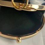 UNBRANDED FUN ROUND BLACK PATENT VEGAN LEATHER LOOK PURSE SILVER CHAIN Photo 13