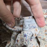 Love Tree Cream Floral Boho Cropped Blouse Ruffle Skirt 2 Piece Set Size Medium Photo 4