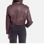 BLANK NYC NWT Faux Leather Crop Moto Jacket- Head Over Heels / Plum - XS Photo 3