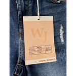 Wax Jean High Rise Denim Skinny Jeans Dark Blue Wash Ripped Distressed Sz 1/25 Photo 4