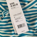 525 America  Turquoise Striped Tee Photo 4