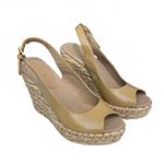 *Lauren by Ralph Lauren 9.5B Tan Wedge Heels Summer Beach Chic Stylish Feminine Size 9.5 Photo 1