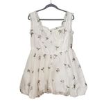 Cider  Romance Me Mini Floral White Bubble Hem Dress - Size Large NEW Photo 10