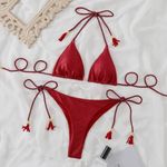 Boutique Two Piece Red Bikini Set Photo 0