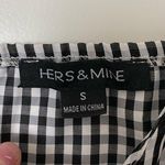 Hers & Mine  Black/White Plaid Tank Top Size Small New without Tags Photo 5