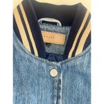BLANK NYC  Varsity Jacket in Crash Course Womens Denim Jean Boyfriend Photo 9