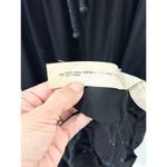 ZARA  Satin Pull On High Waisted Drawstring Ruffle Trim Long Skirt Black Womens S Photo 3