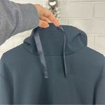 Nike  Dri Fit Black Ribbed Cowl Neck Hooded Sweatshirt Size XS Photo 3