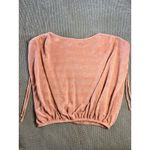 Project Social T  Sweater Womens Small Pink Burnout Short Sleeves Tops Knit Photo 6