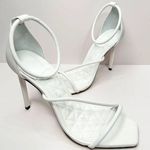 Schutz Dress Sandals Size 6B White Leather Open Toe Strappy High Heel Photo 3
