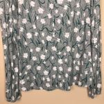 Liz Claiborne  Women’s Floral Print Keyhole Button-Closure Long Sleeve Blouse Photo 2