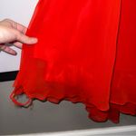 Riva Designs Beaded One Shoulder Formal Red Dress Floor Length Evening Gown Size 0 Photo 8