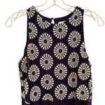 Boden Crochet Jersey Midi Dress Women's 8 Navy Feminine Dainty Boho Hippie Blue Photo 6