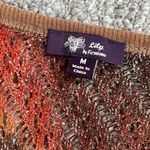 Boho Cover Up Open Knit Crochet Tunic Vest Oversized Top M Medium Brown Photo 5