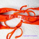 New! Set! Zulu & Zephyr Free People Tie Curve Brief Bikini, size 6‎ Orange Photo 14
