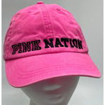 PINK - Victoria's Secret PINK Victoria’s Secret PINK NATION Pink Denim Baseball Cap Hat Adj. Button Snap Photo 0