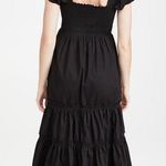 O.P.T‎ Anthropologie Black Square Neck Smocked Maxi Dress Size Small Photo 1