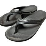 OOFOS Oolala Womens Slip On Thong Comfort Sandals Black 7 EU 38 Photo 0