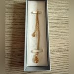 Christian Dior  Vintage Gold Tone Logo Pendant Necklace Adjustable Chain Photo 5