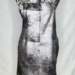 BLANK NYC Leather Overall Dress Metallic Pinafore Photo 4