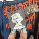 Girls From Savoy Navy Blue & Orange Floral Ruched Layered Dress Women Sz S Photo 7