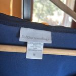 Soft Surroundings  Navy Blue Sweatshirt Dress w/ Lace & Rayon detail Size Medium Photo 4