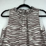 Loft Zebra Print Tie Back Shell Sz  XS Photo 3