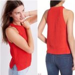 NWT Women’s Madewell high neck ribbed tank M Red Size M Photo 1