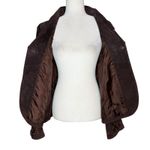 Coldwater Creek  Brown Leather Suede Jacket Large Embroidered Beaded Western Photo 5