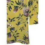 Loft Womens Dress Floral Stretch Long Sleeve Cuffed Mini Shift Boatneck Yellow 6 Photo 1