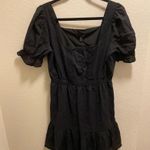AQUA  For Bloomingdale’s Black Ruffle Embroidered Mini Dress Size M New W/ Tag Photo 1
