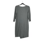 ReneeC Women's Gray Pinstripe Asymmetrical Hem Scoop Neck Bodycon Dress Size Size undefined Photo 2