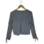 Abercrombie & Fitch Abercrombie Fitch Top Womens M V Neck Embroidered Cropped Striped Long Sleeves Photo 1