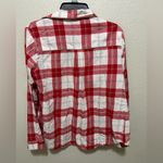 UGG  Red and White Flannel Shirt Size Large Button Down Photo 3