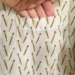 Equipment  Silk Tan Brown Nail Print Button Down Shirt Womens s Whimsical Casual Photo 5