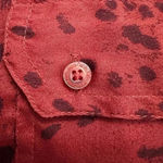 Calvin Klein Jeans Calvin Klein | Burnt Red Orange Leopard Print Speckled Blouse Size Small S Photo 4