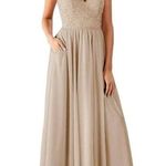 Kennedy Blue Cameron Maxi Dress Gown in Latte Photo 0