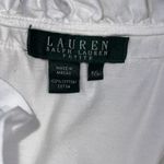 Ralph Lauren White Ruffle V-Neck Blouse women’s size P/L Photo 7