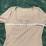 Abercrombie & Fitch Ribbed Notch-Neck thong Bodysuit long sleeve Olive Size XL Photo 5