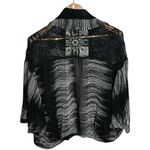 Alberto Makali space dye tape knit dolman sleeve crochet lace back jacket size M Photo 1