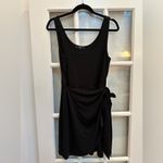 Lulus Fashion Forward Black Sleeveless Faux-Wrap Mini Size Large L NWT Photo 3
