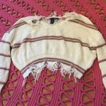 Polly & Esther Distressed Striped Sweater Photo 0
